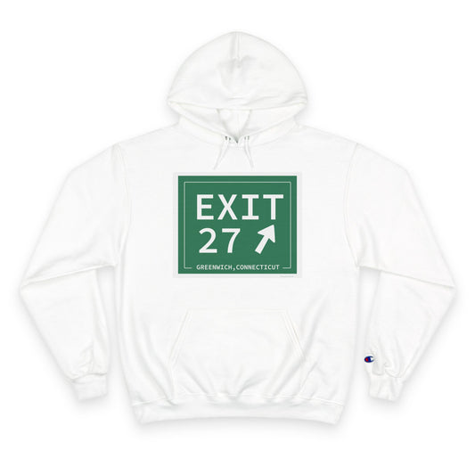 Vintage Exit 27 Merritt Parkway Sign Champion Hoodie