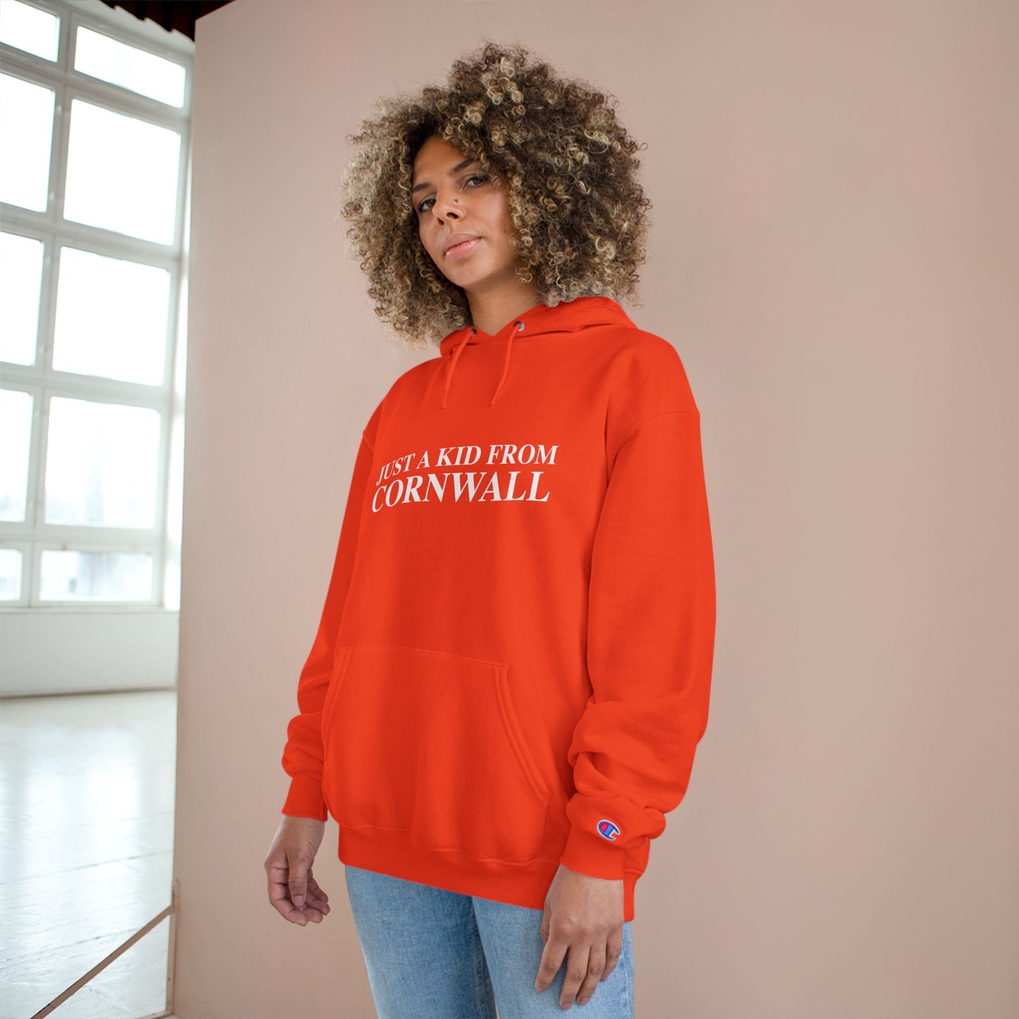 Just a kid from Cornwall Champion Hoodie
