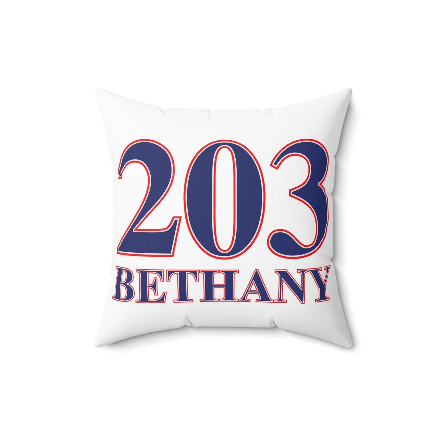 203 Bethany Red White & Blue Spun Polyester Square Pillow