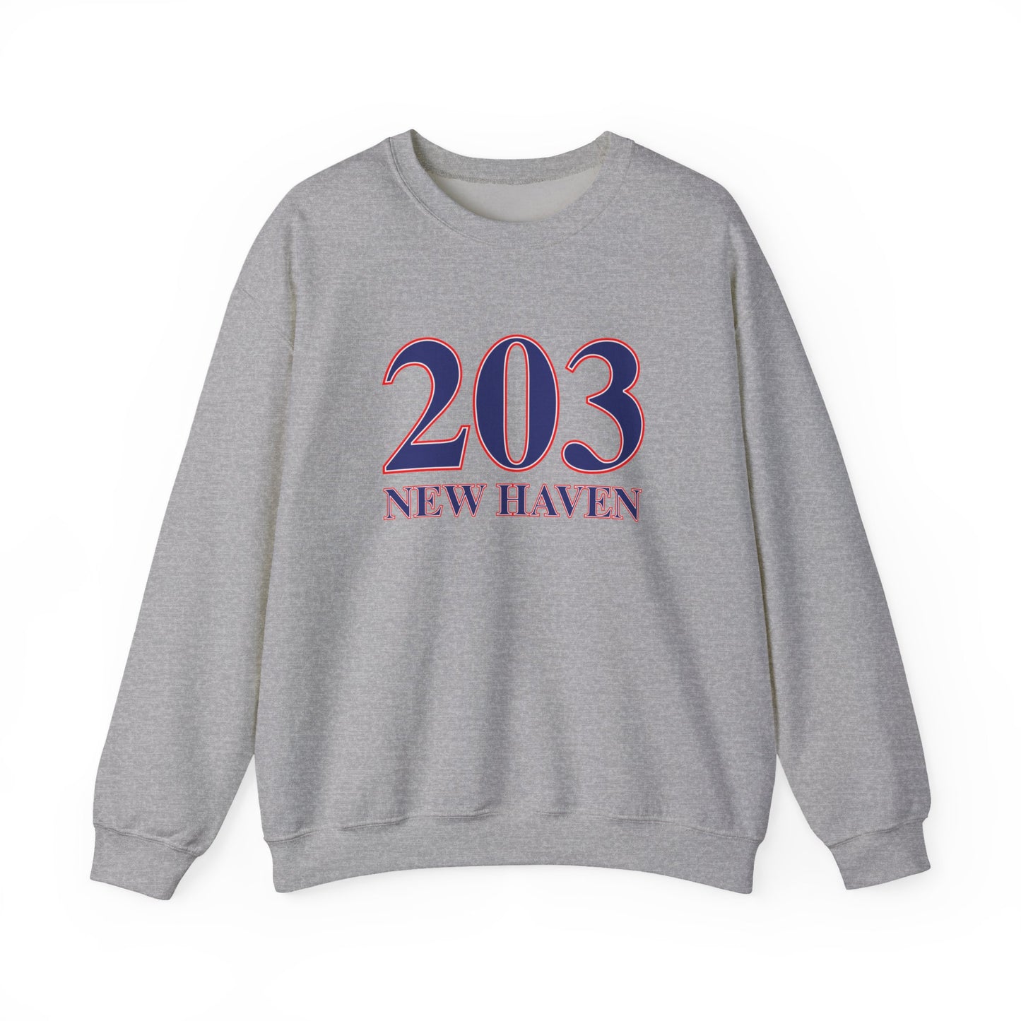 203 New Haven Red, White & Blue Unisex Heavy Blend™ Crewneck Sweatshirt
