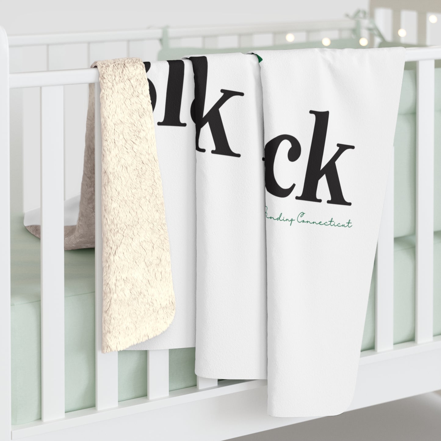 I Clover Black Rock Sherpa Fleece Blanket