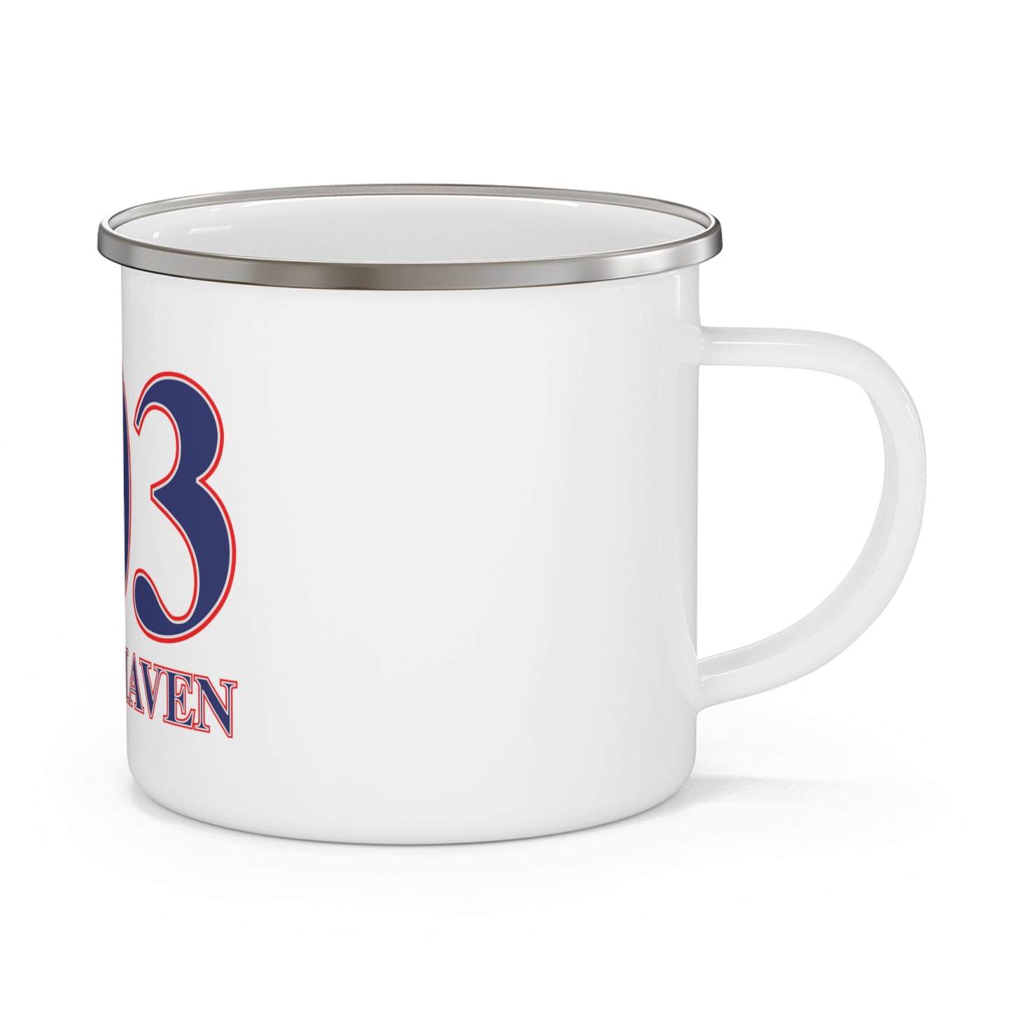 203 North Haven Red White & Blue Enamel Camping Mug