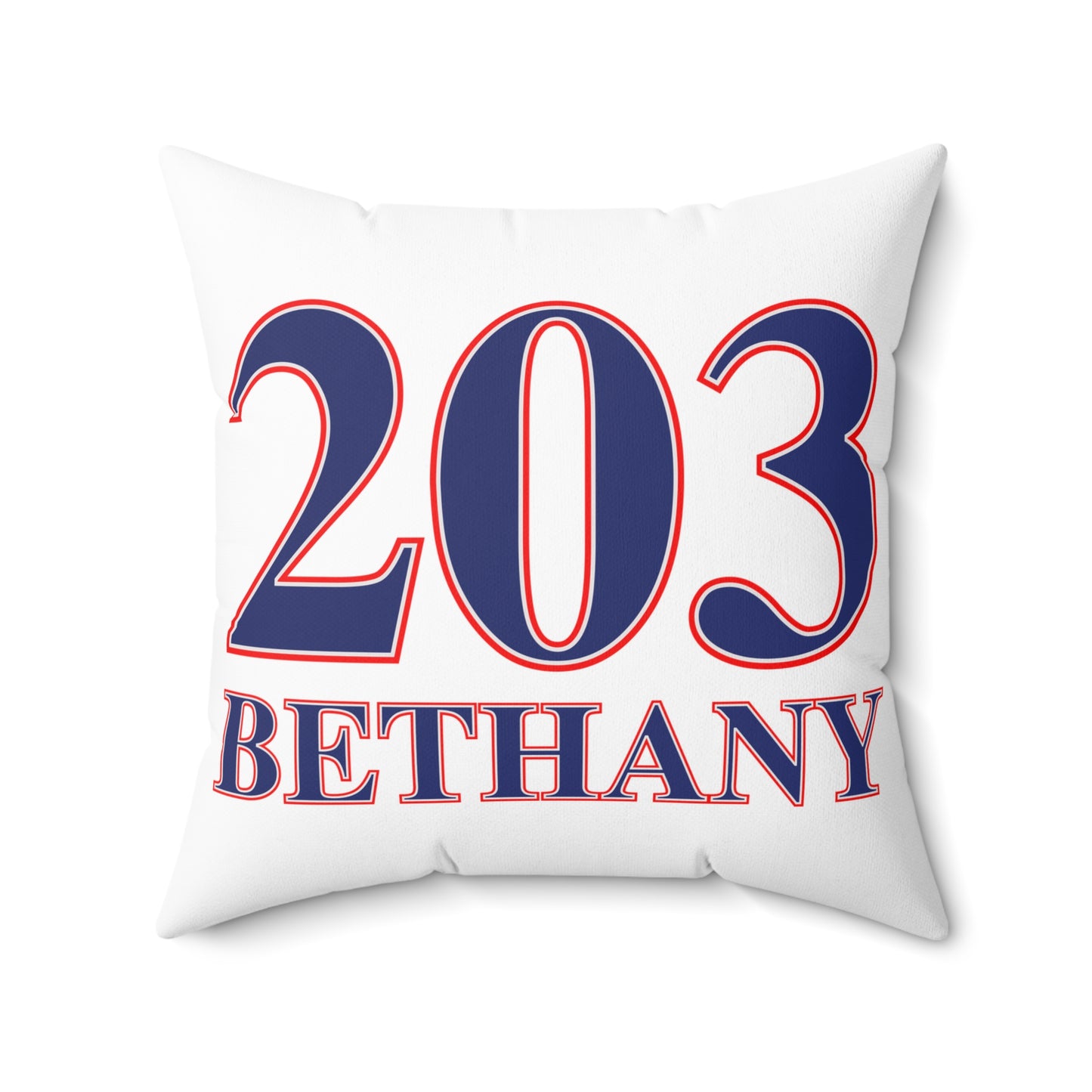 203 Bethany Red White & Blue Spun Polyester Square Pillow