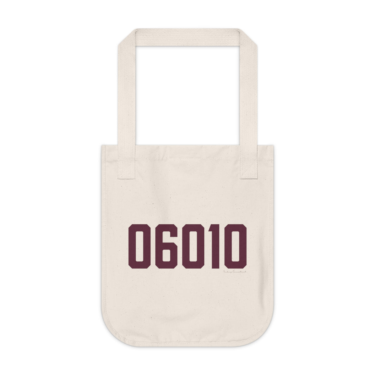 06010 Bristol Connecticut Zip Code Organic Canvas Tote Bag