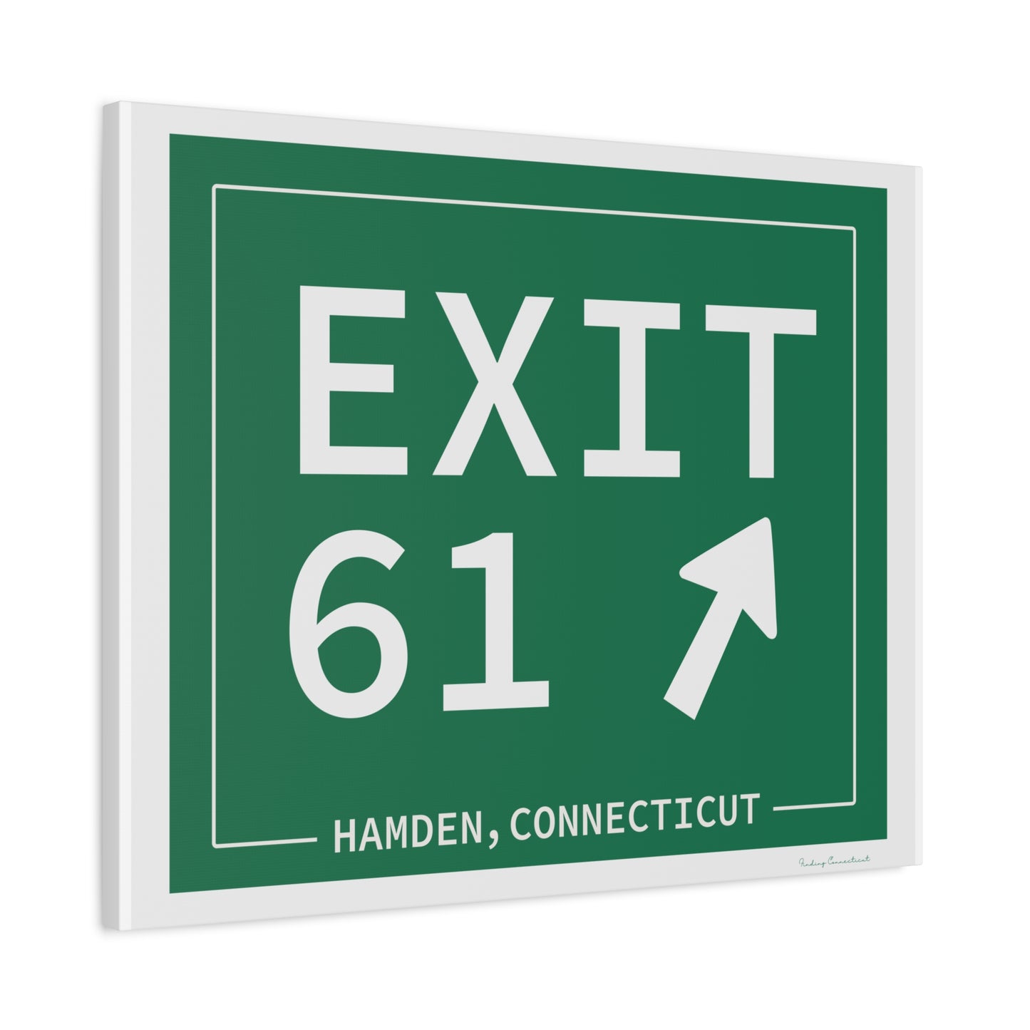 Vintage Exit 61 WCP Sign Matte Canvas, Stretched, 1.25"