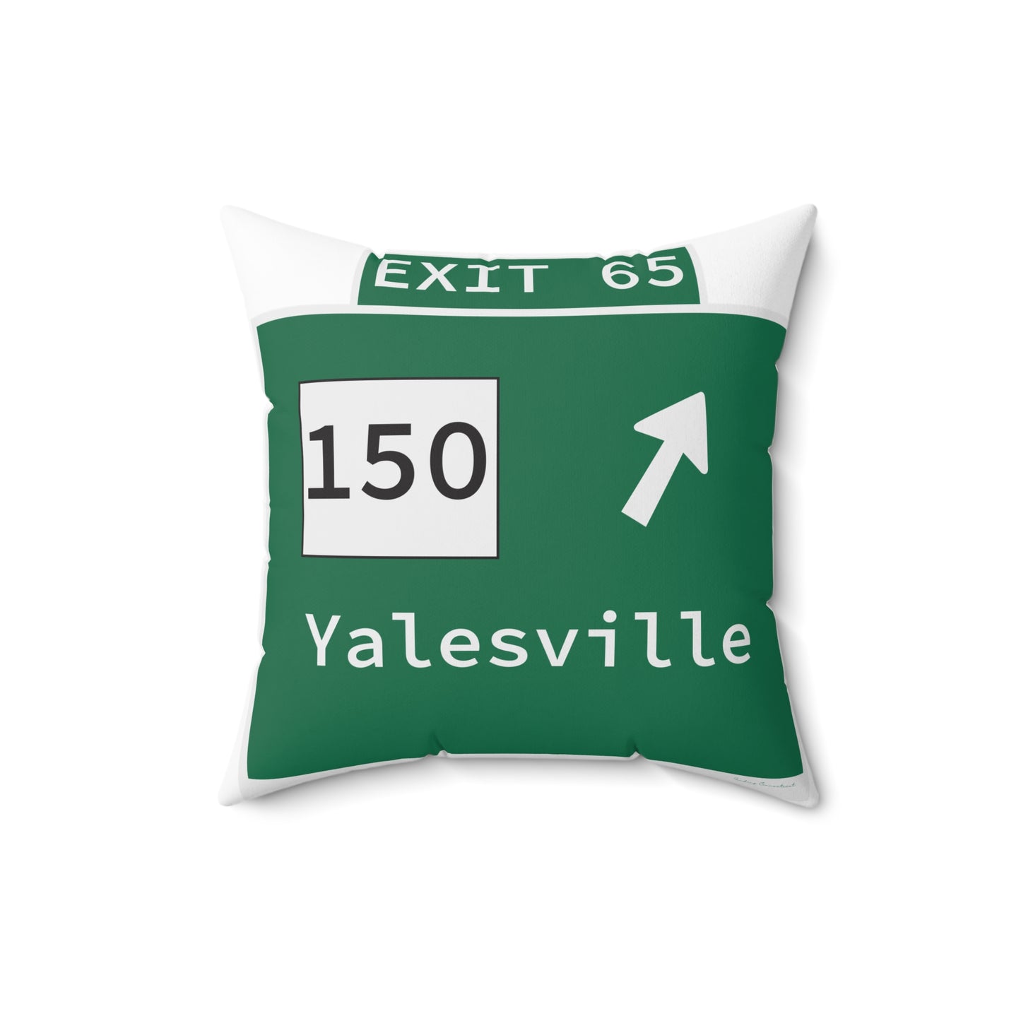 Vintage WCP Exit 65 Sign Spun Polyester Square Pillow