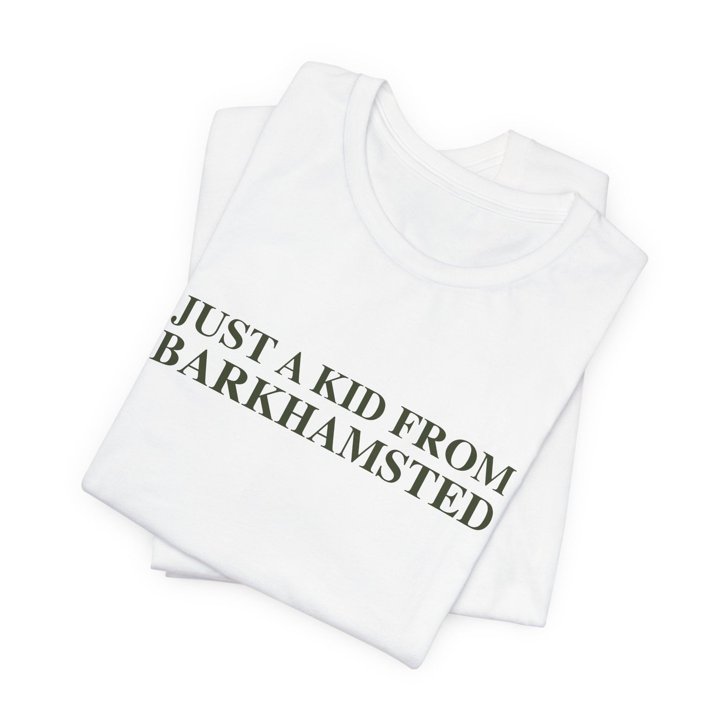 Just a kid from Barkhamsted Unisex Jersey Short Sleeve T-Shirt