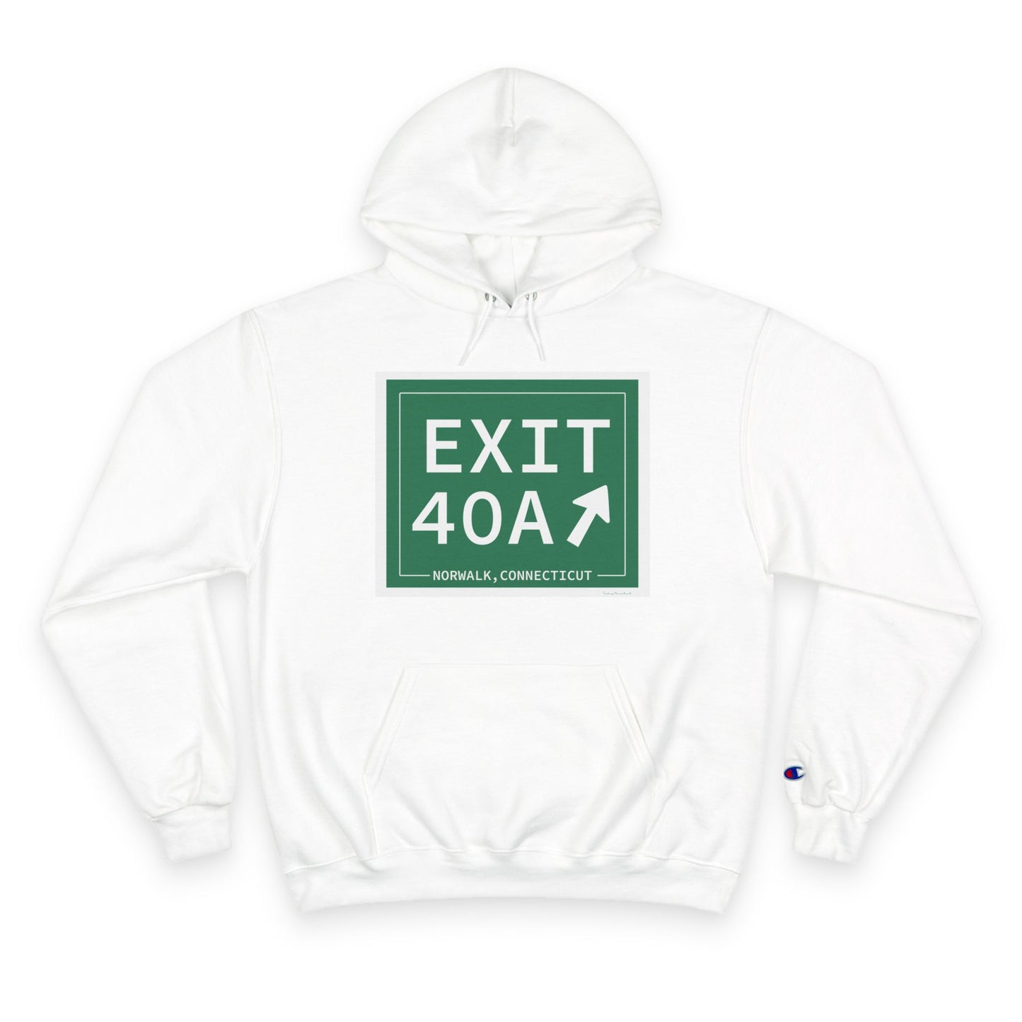 Vintage Exit 40A Merritt Parkway Sign Champion Hoodie