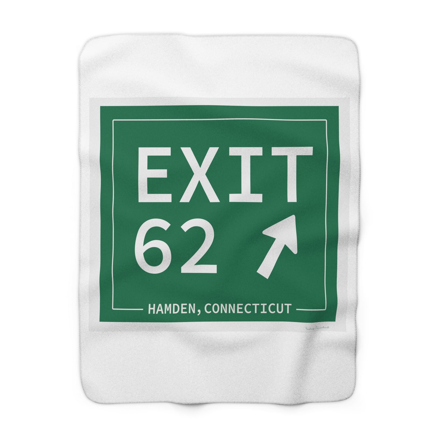 Vintage Exit 62 WCP Sign Sherpa Fleece Blanket