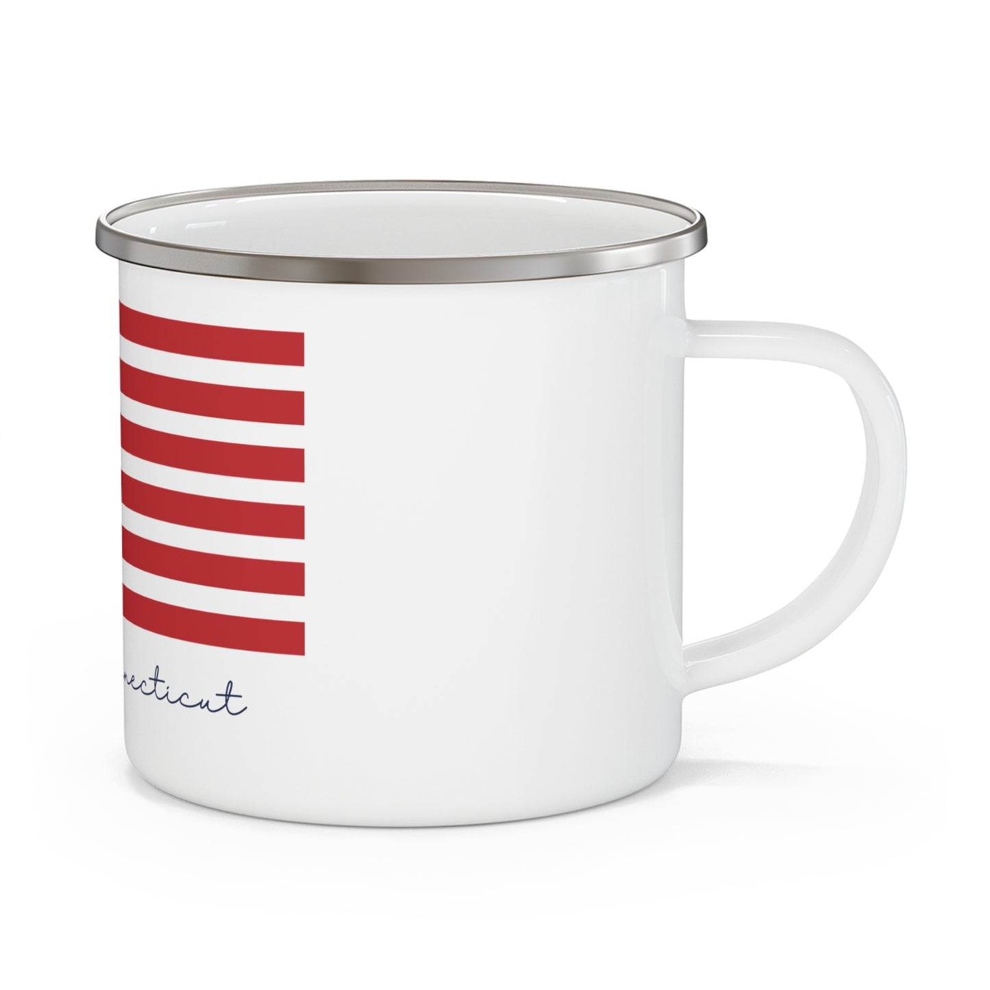 Stamford Connecticut Flag Enamel Camping Mug