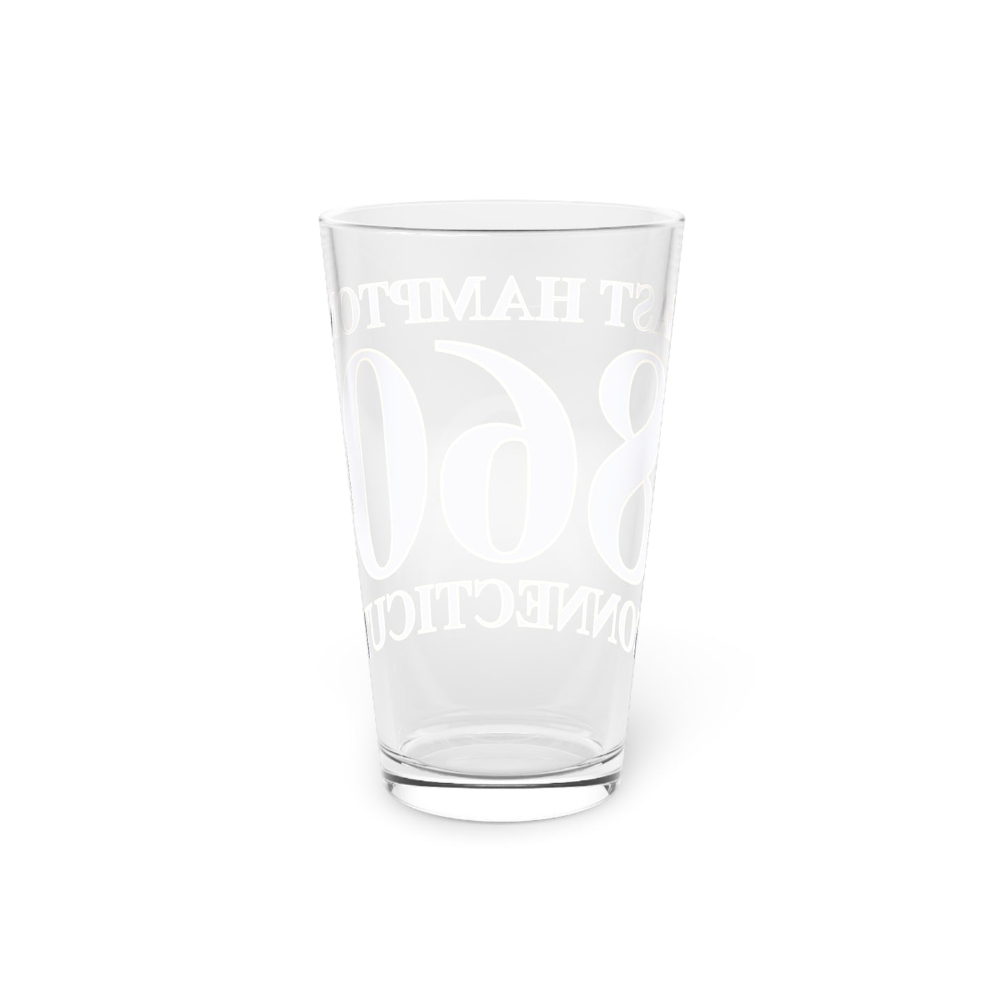 East Hampton 860 Connecticut Pint Glass, 16oz
