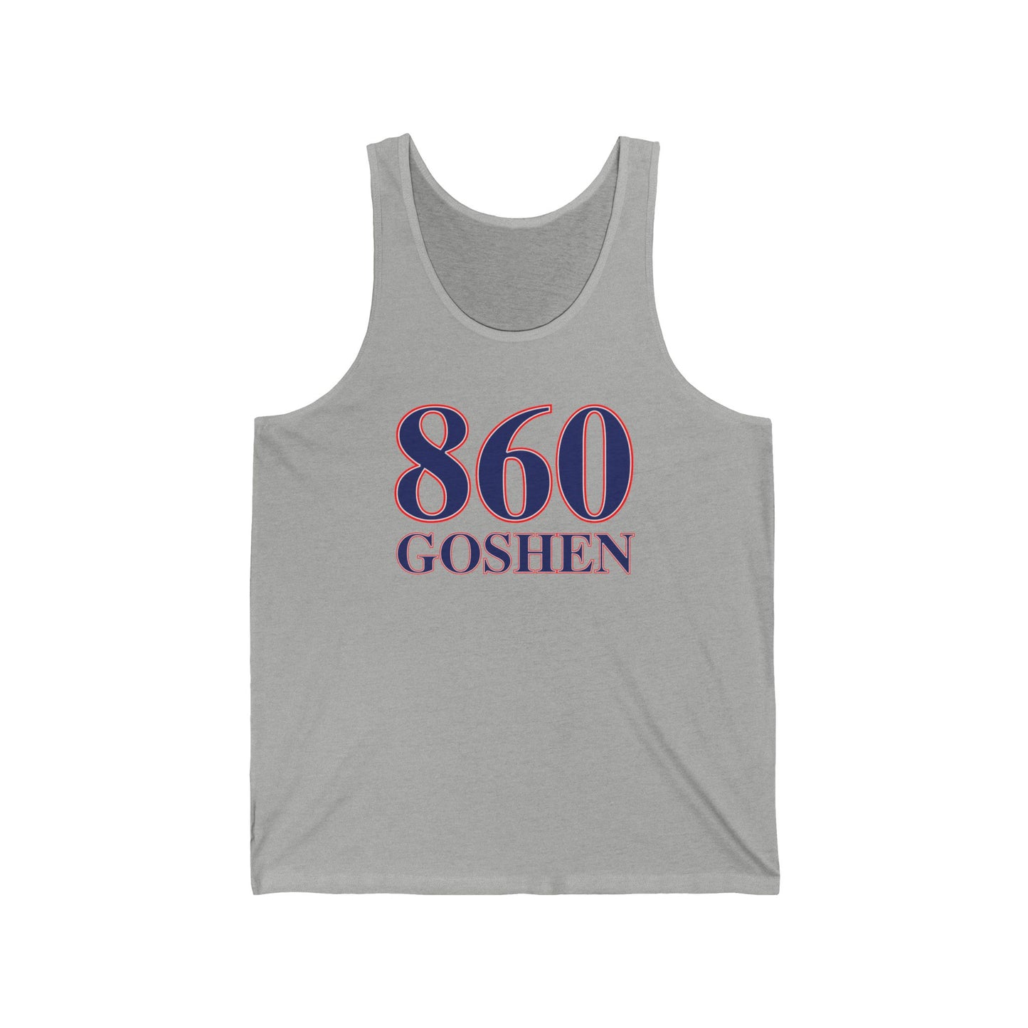 860 Goshen Red White & Blue Unisex Jersey Tank Top