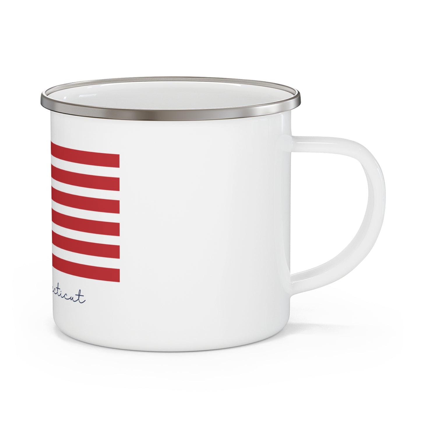 Derby Connecticut Flag Enamel Camping Mug