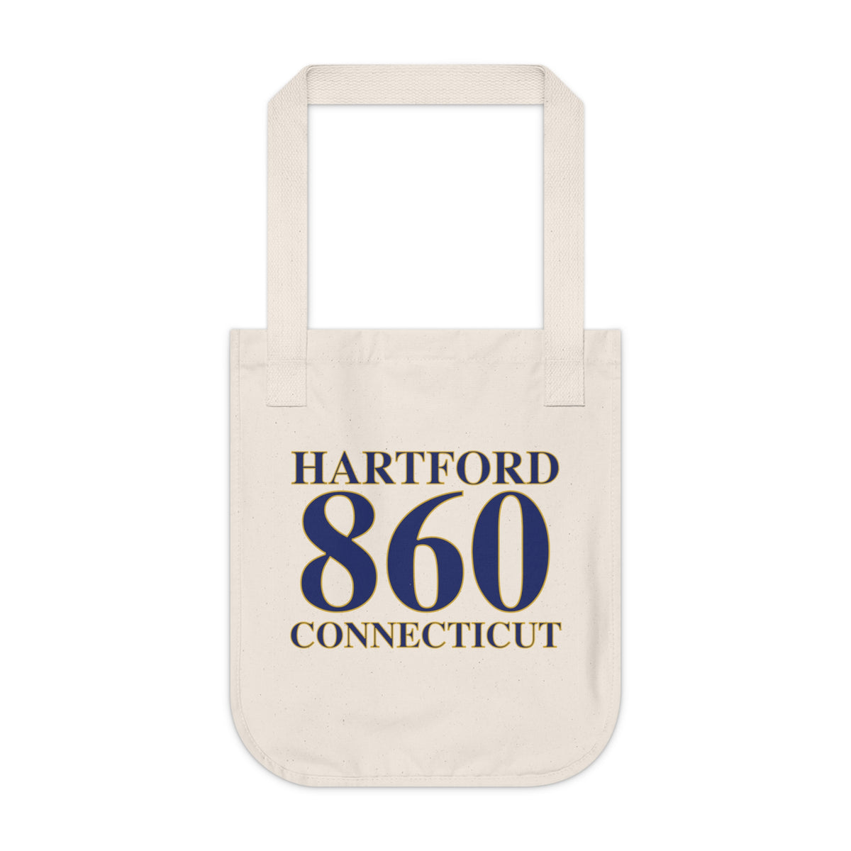 Hartford 860 Connecticut Organic Canvas Tote Bag