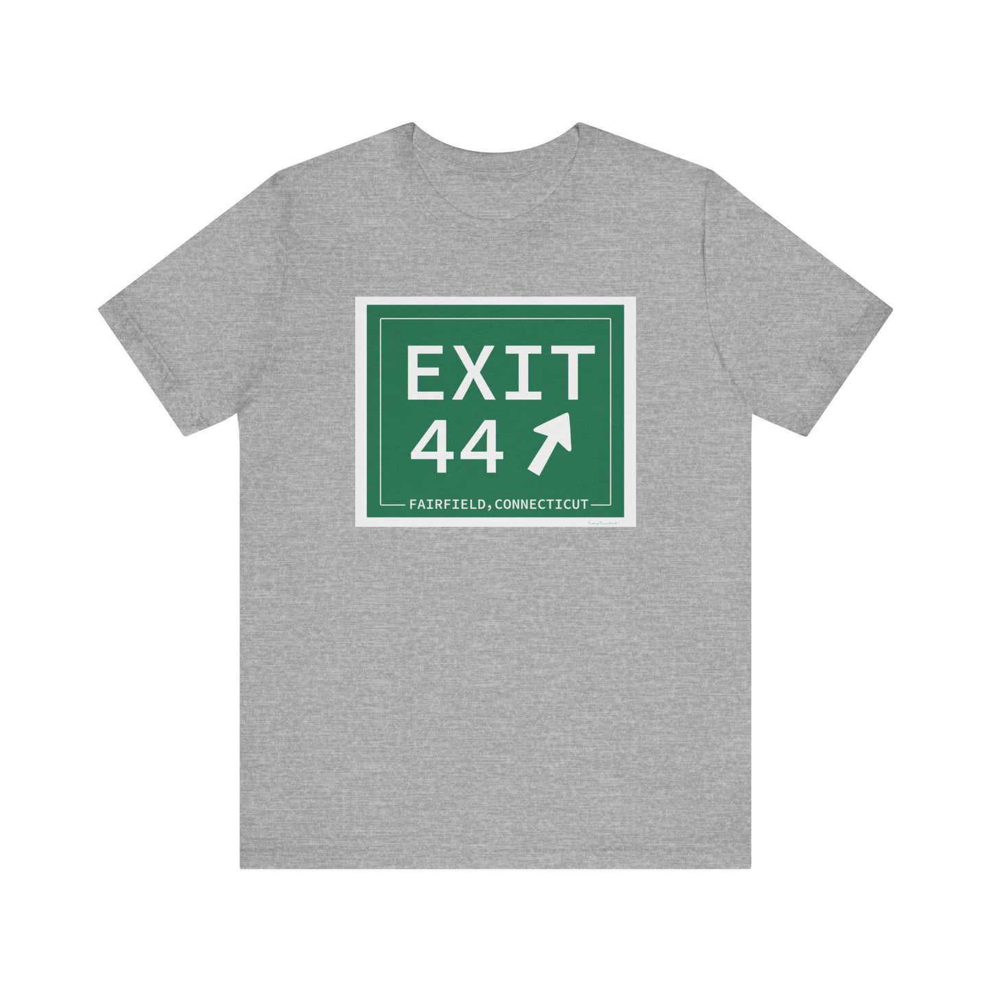 Vintage Exit 44 Merritt Parkway Sign Unisex Jersey Short Sleeve T-Shirt