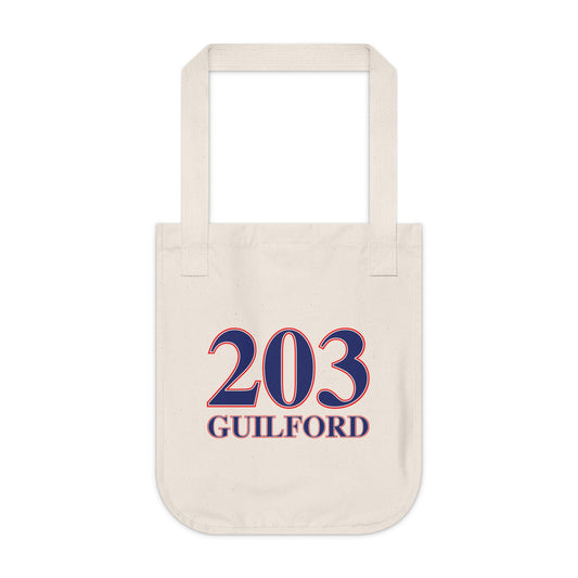 203 Guilford Red White & Blue Organic Canvas Tote Bag