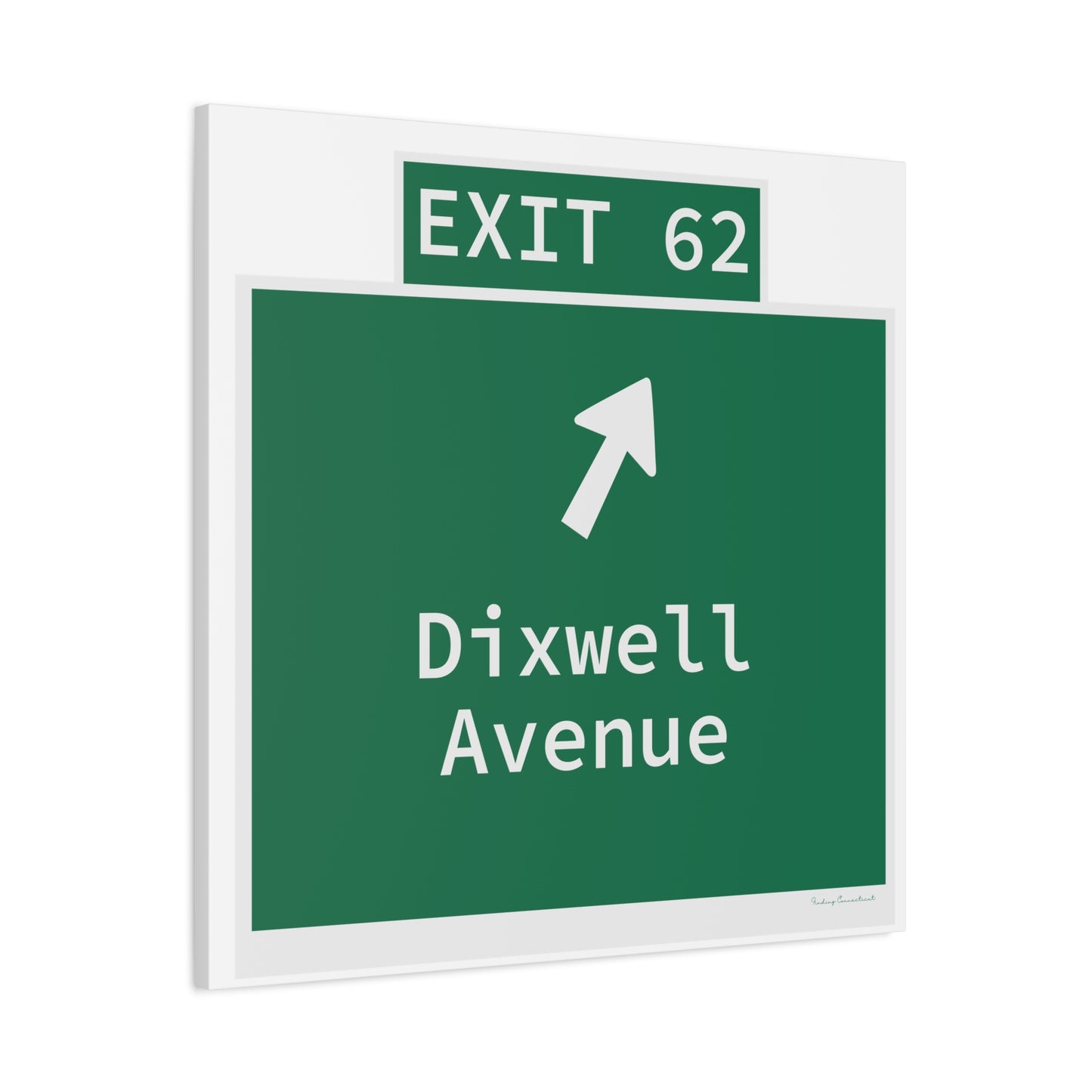 Vintage WCP Exit 62 Sign Matte Canvas, Stretched, 1.25"