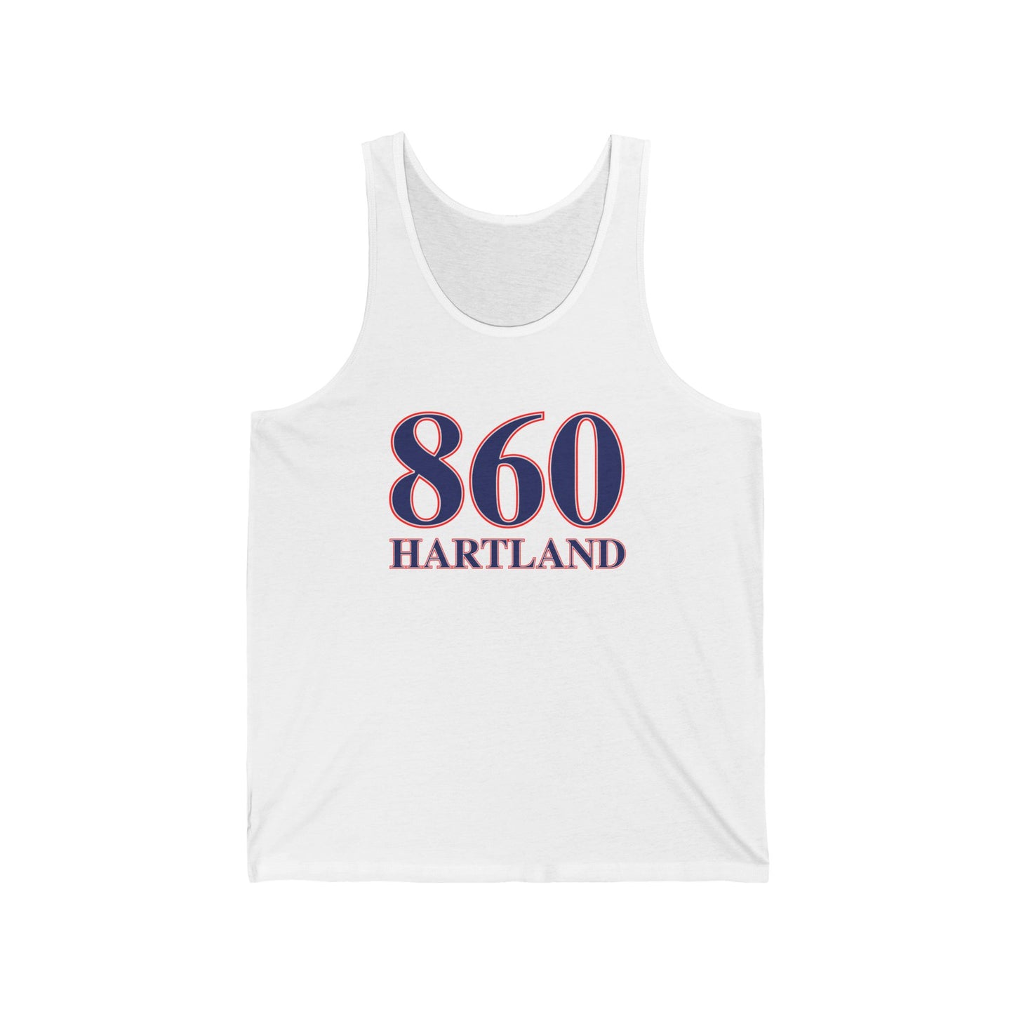 860 Hartland Red White & Blue Unisex Jersey Tank Top