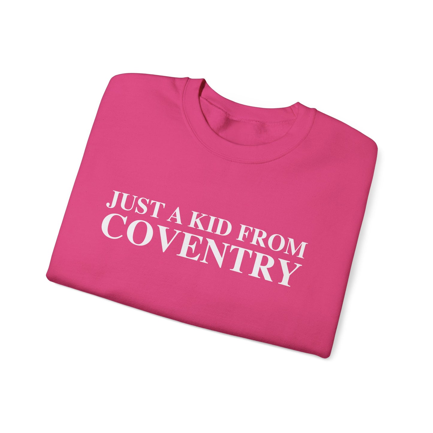 Just a kid from Coventry Unisex Heavy Blend™ Crewneck Sweatshirt