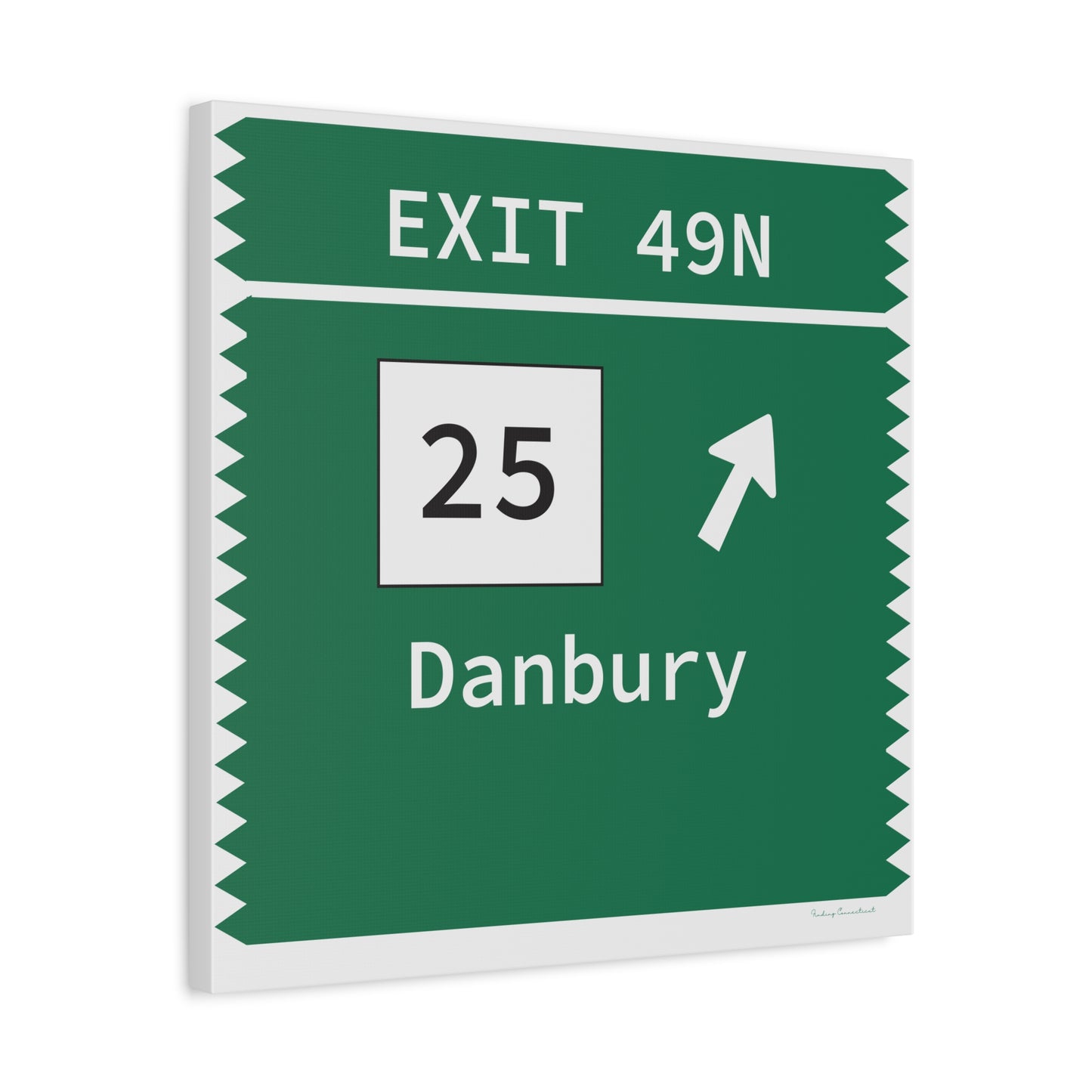 Vintage Merritt Parkway Exit 49N Sign Matte Canvas, Stretched, 1.25"