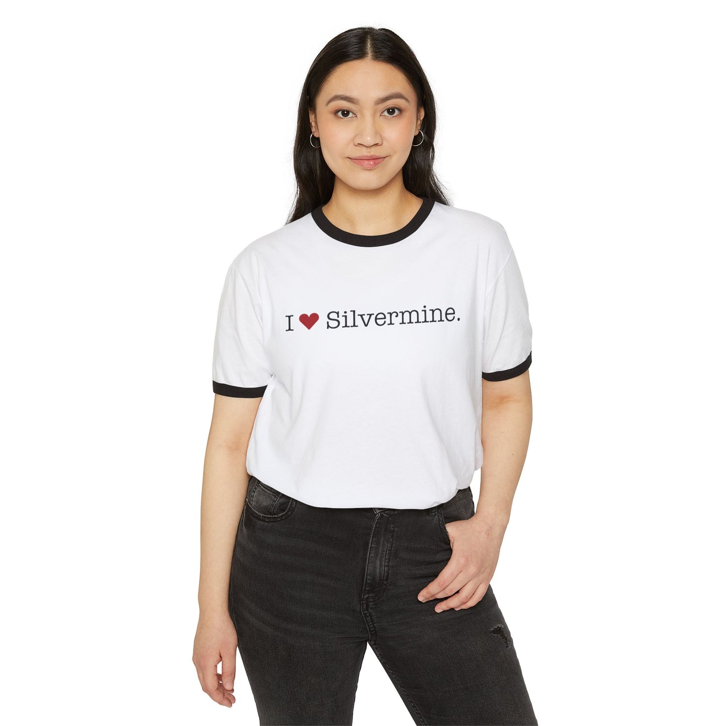 I Heart Silvermine. Unisex Cotton Ringer T-Shirt