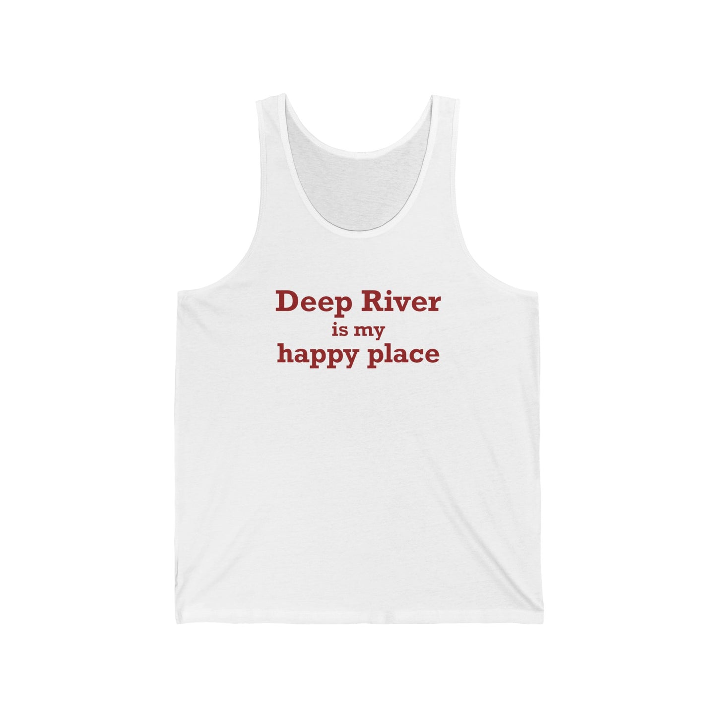 Deep River is My Happy Place Unisex Jersey Tank Top