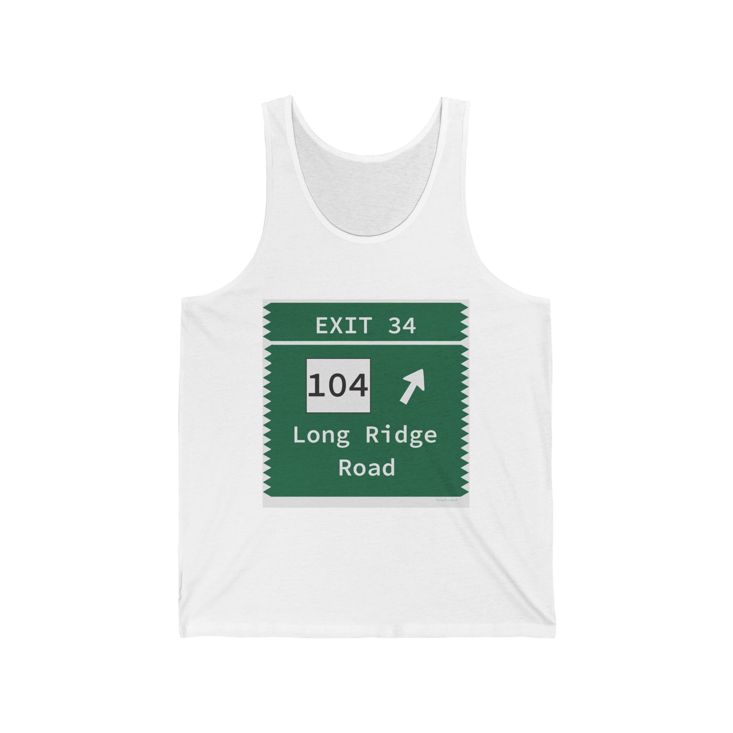 Vintage Merritt Parkway Exit 34 Sign Unisex Jersey Tank Top