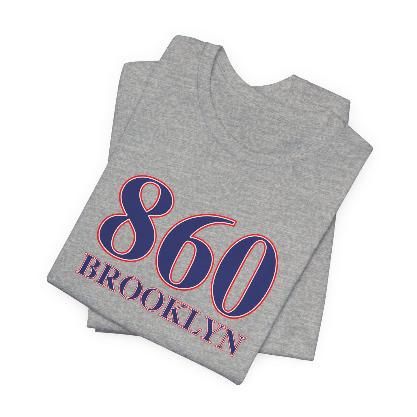 860 Brooklyn Red White & Blue Unisex Jersey Short Sleeve T-Shirt