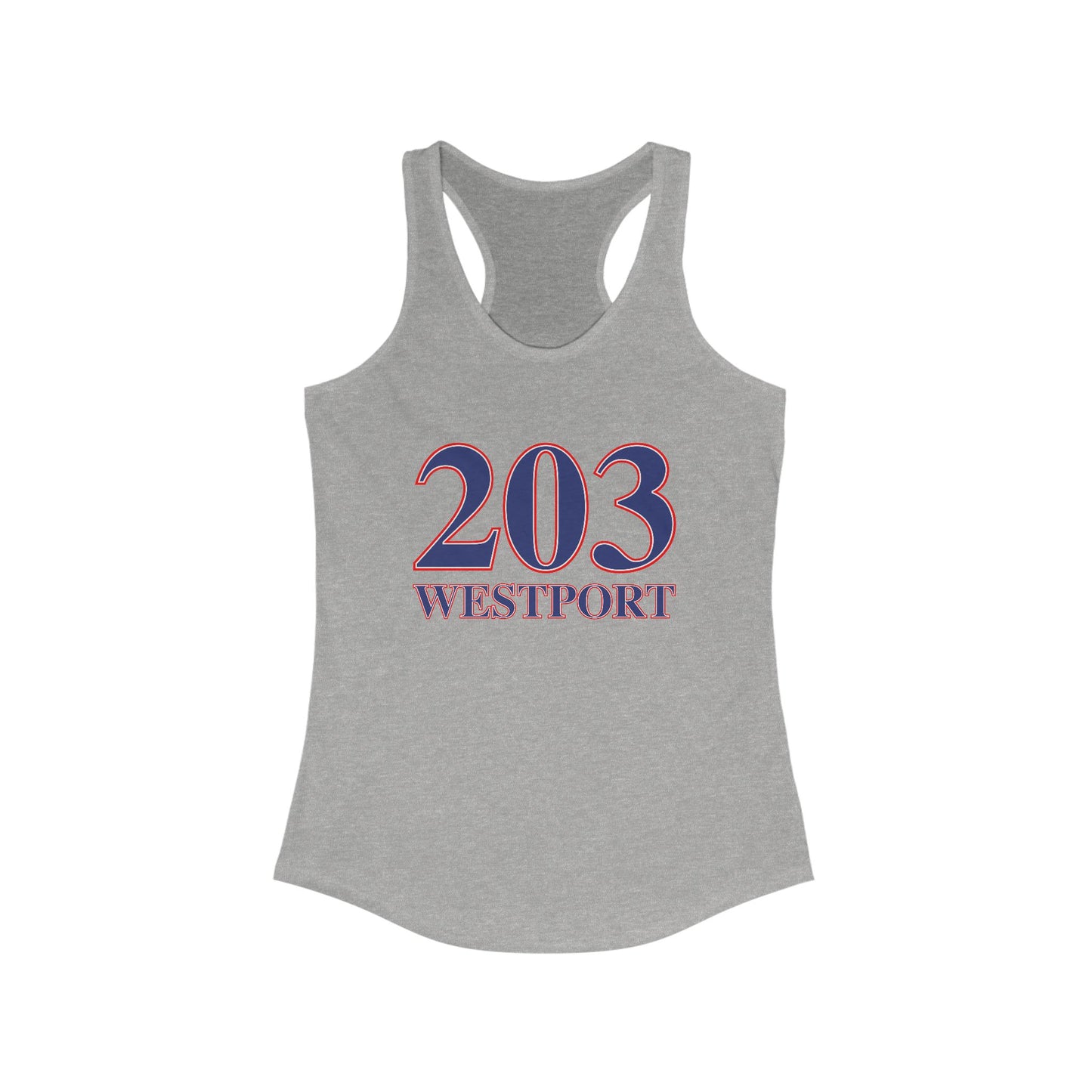 203 Westport Red White & Blue Women's Ideal Racerback Tank Top