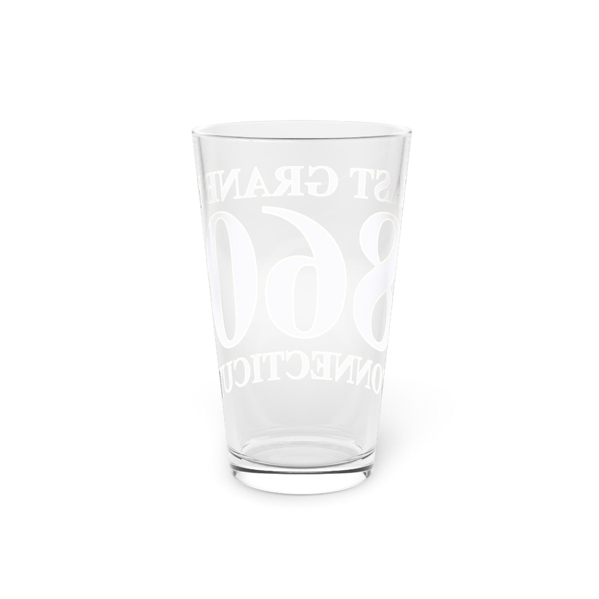 East Granby 860 Connecticut Pint Glass, 16oz