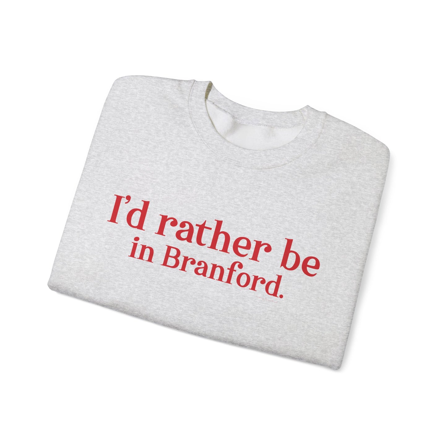 I'd rather be in Branford. Unisex Heavy Blend™ Crewneck Sweatshirt