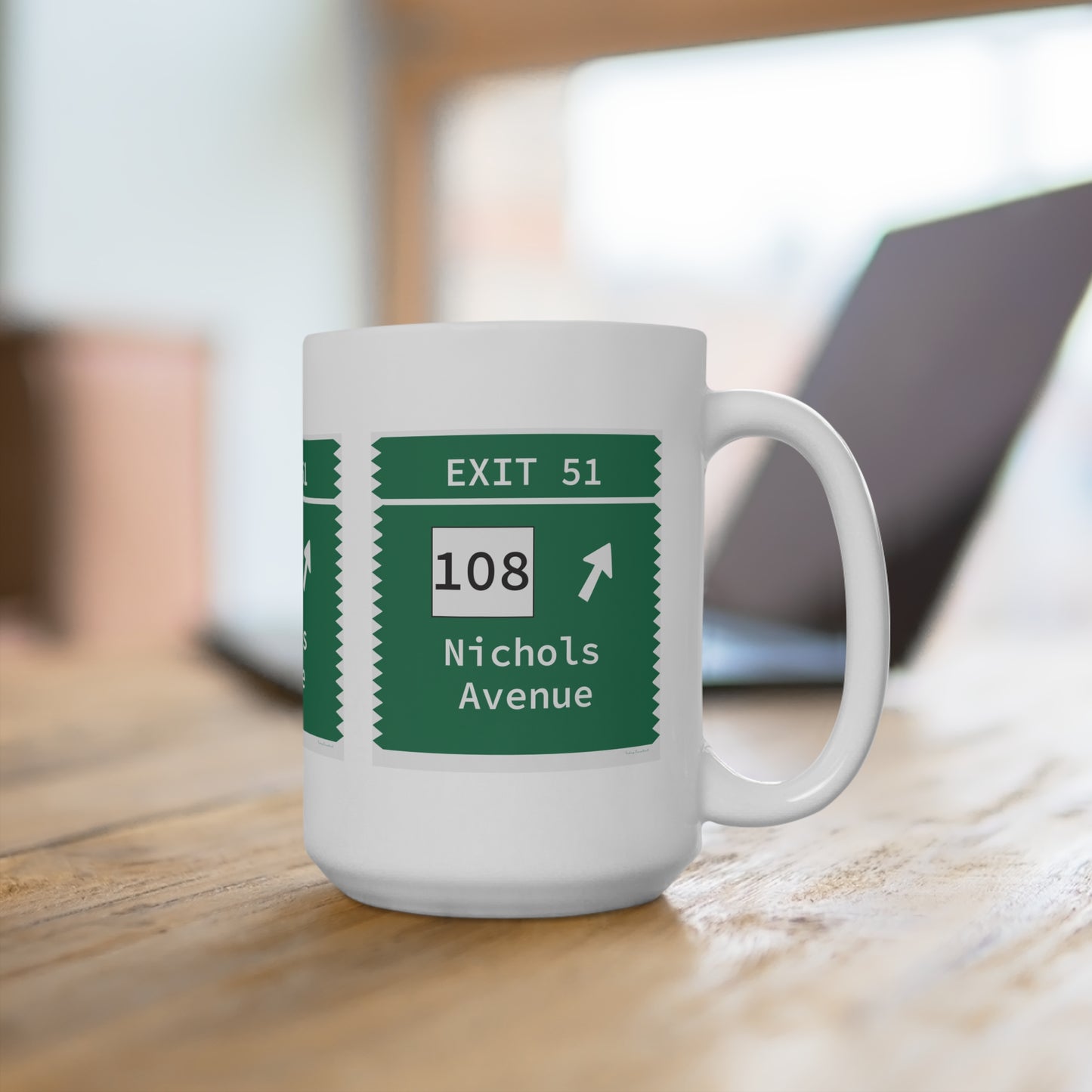 Vintage Merritt Parkway Exit 51 Sign Mug 15oz