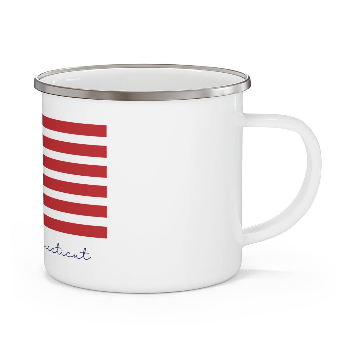 Greenwich Connecticut Flag Enamel Camping Mug