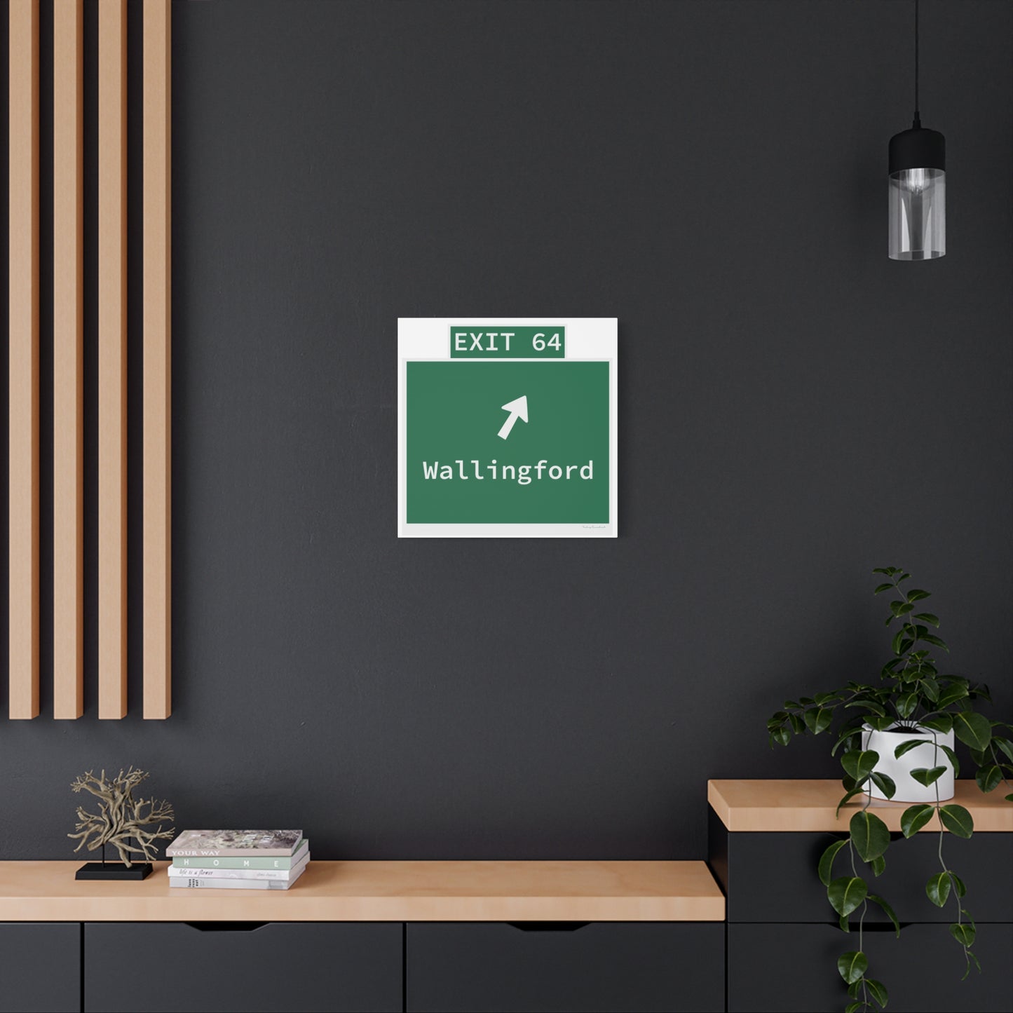 Vintage WCP Exit 64 Sign Matte Canvas, Stretched, 1.25"