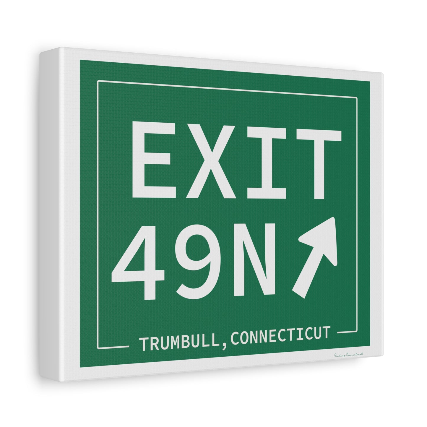 Vintage Exit 49N Merritt Parkway Sign Matte Canvas, Stretched, 1.25"
