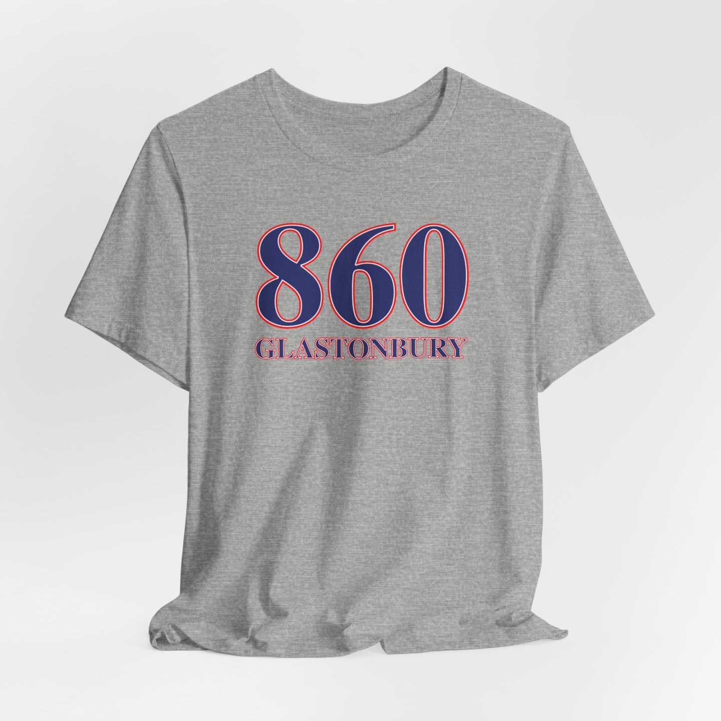 860 Glastonbury Red White & Blue Unisex Jersey Short Sleeve T-Shirt