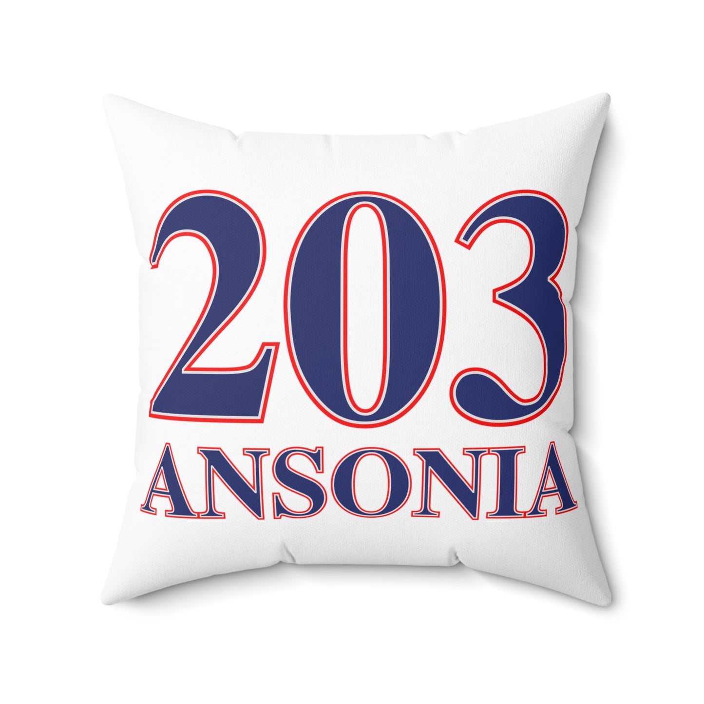 203 Ansonia Red White & Blue Spun Polyester Square Pillow