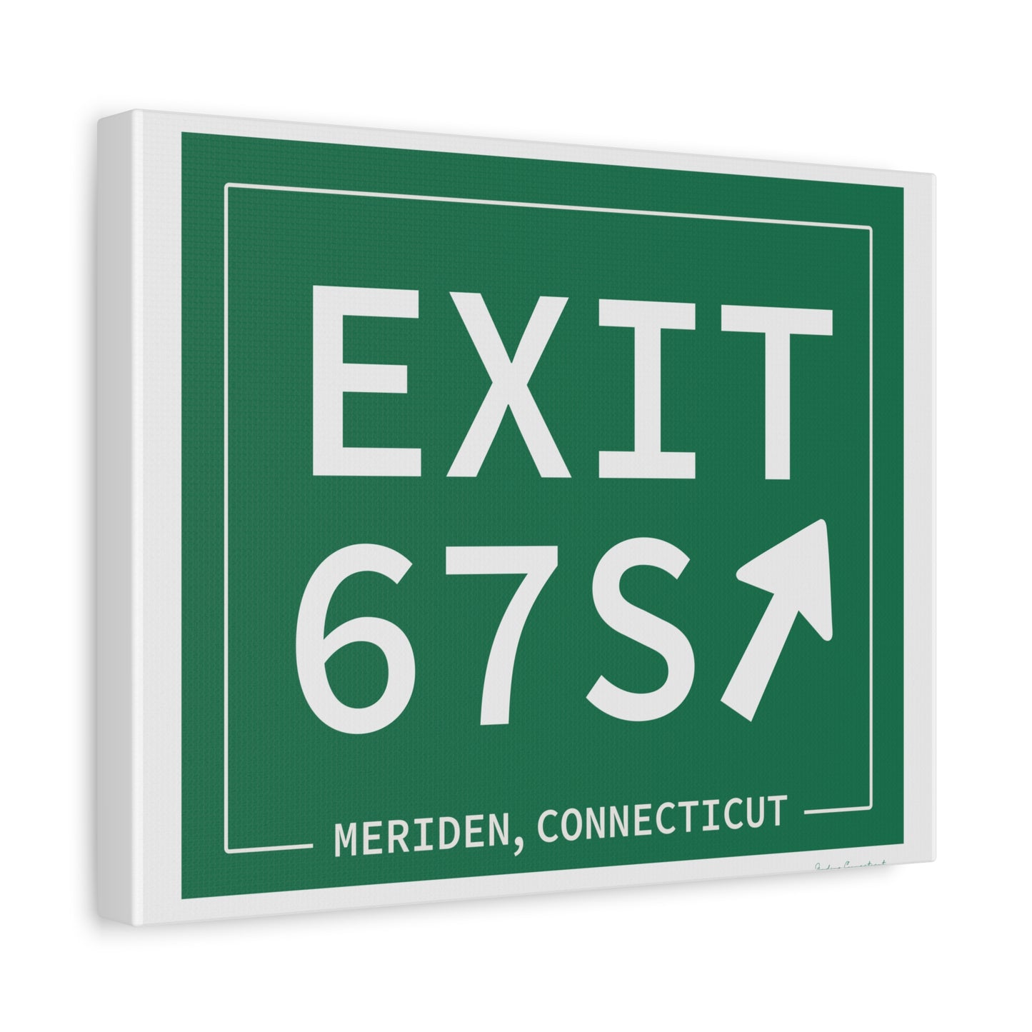 Vintage Exit 67S WCP Sign Matte Canvas, Stretched, 1.25"