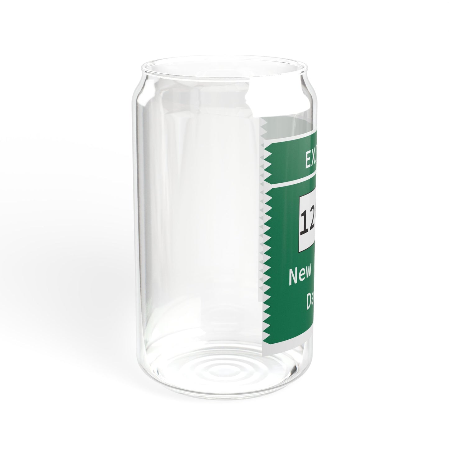 Vintage Merritt Parkway Exit 37 Sign Sipper Glass, 16oz