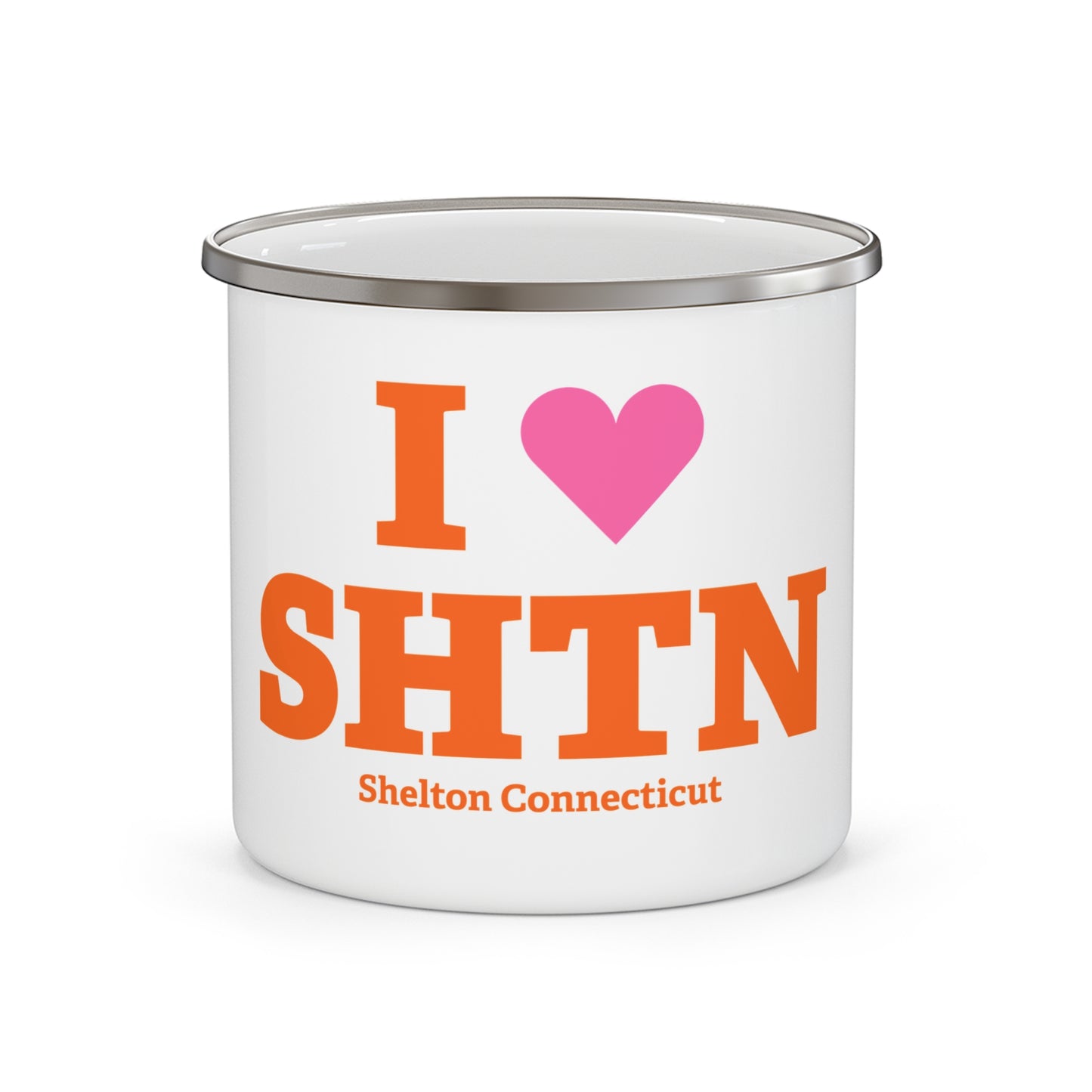I Heart SHTN Enamel Camping Mug