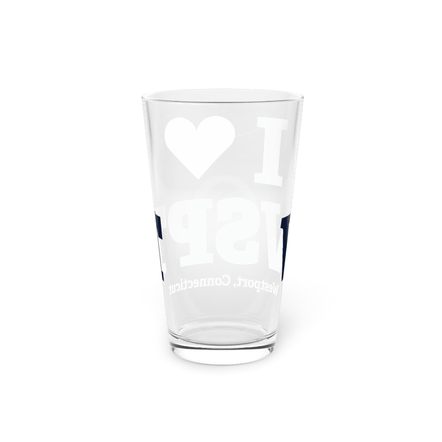 I Heart WSPT Pint Glass, 16oz
