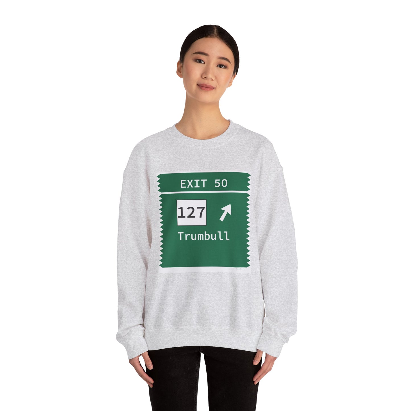 Vintage Merritt Parkway Exit 50 Sign Unisex Heavy Blend™ Crewneck Sweatshirt