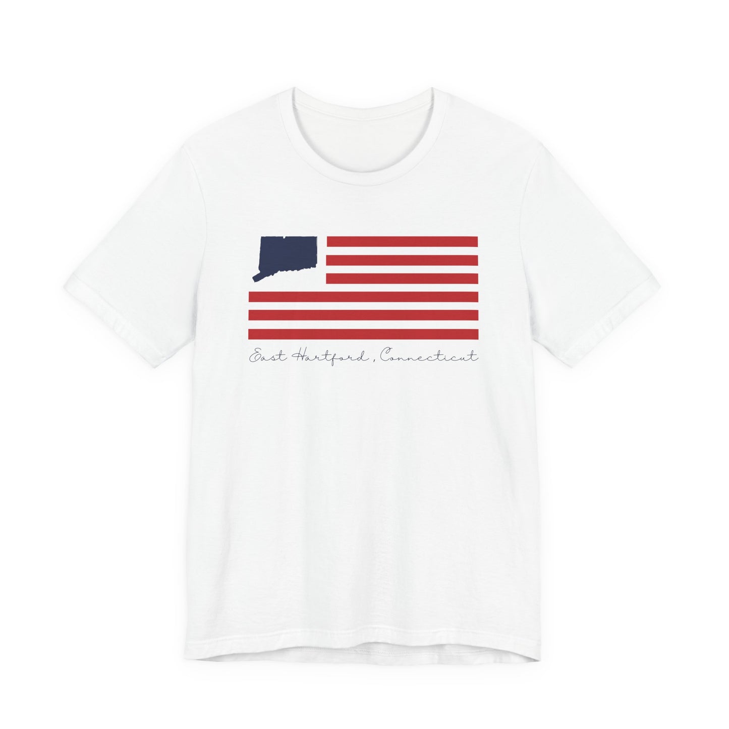 East Hartford Connecticut Flag Unisex Jersey Short Sleeve T-Shirt