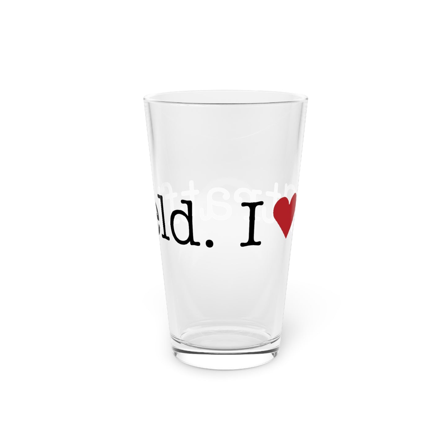 I Heart Stratfield. Pint Glass, 16oz