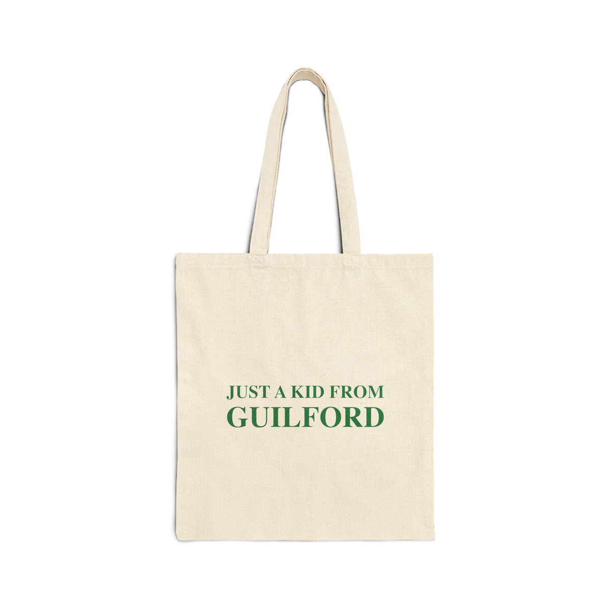 Just a kid from Guilford Cotton Canvas Tote Bag