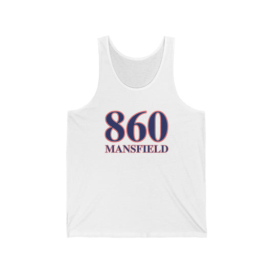 860 Mansfield Red White & Blue Unisex Jersey Tank Top