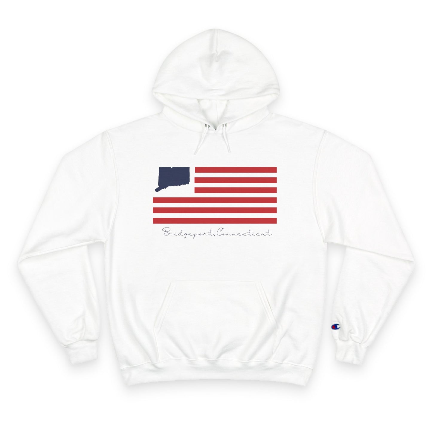 Bridgeport Connecticut Flag Champion Hoodie