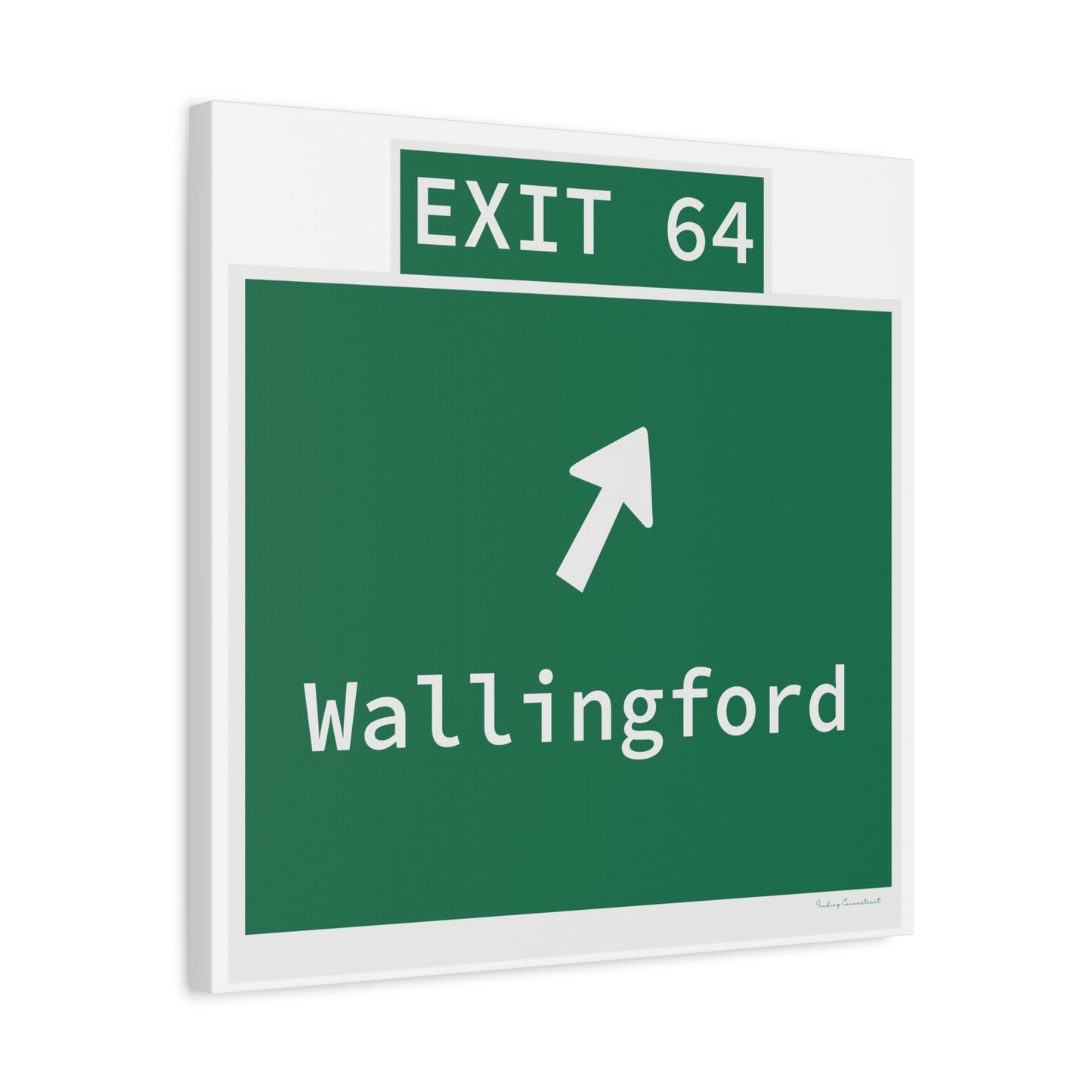 Vintage WCP Exit 64 Sign Matte Canvas, Stretched, 1.25"