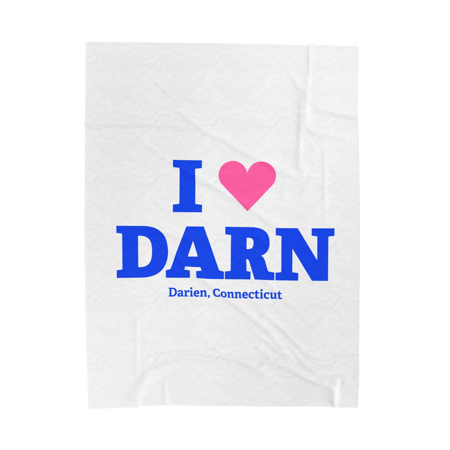 I Heart DARN Velveteen Plush Blanket