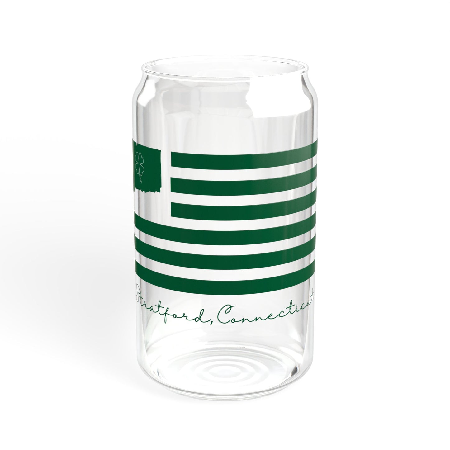 Stratford Connecticut St Patrick’s Day Flag Sipper Glass, 16oz
